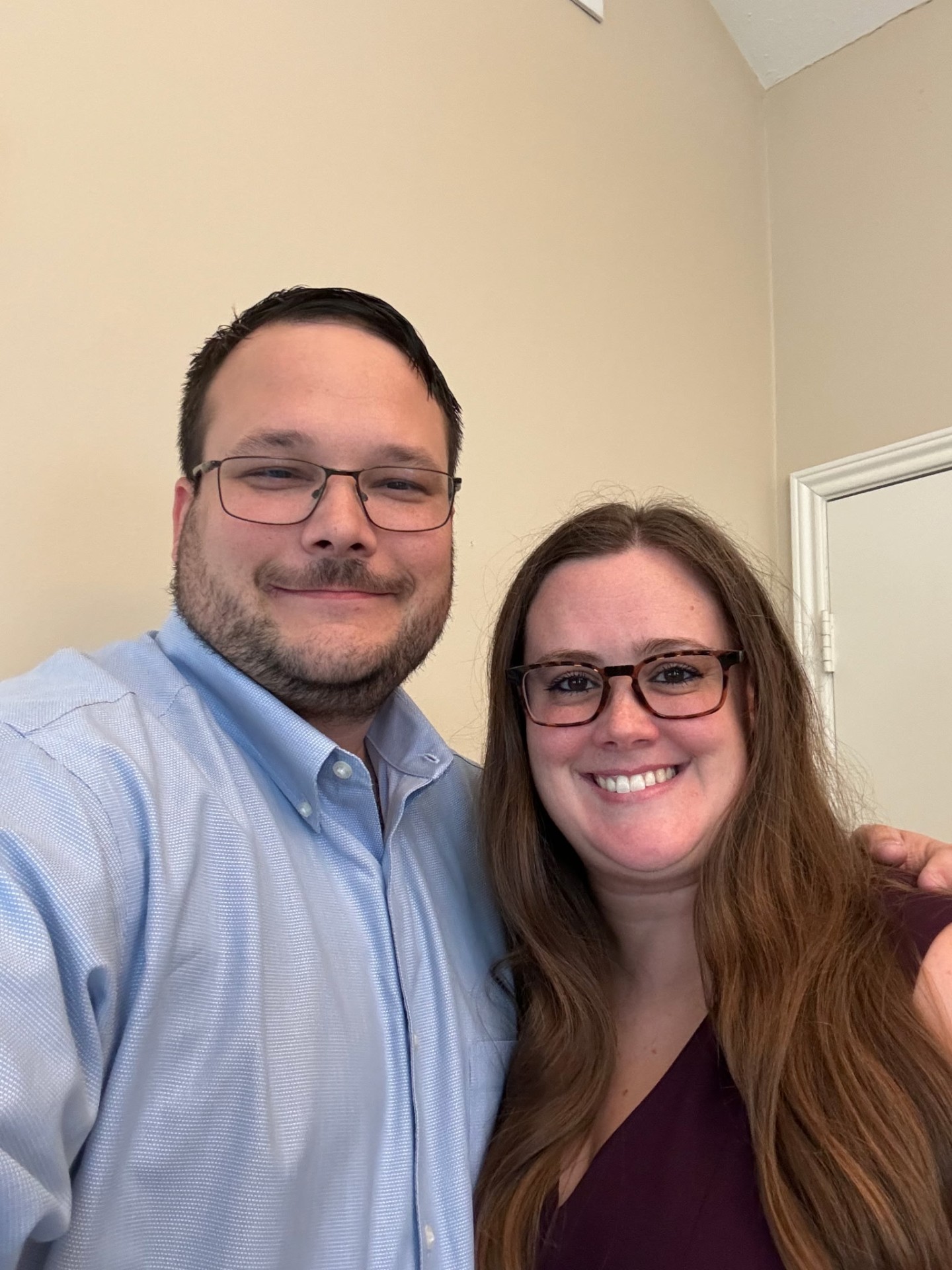 Dustin Michael Drozd with his wife — a personal portrait of the Drozd family in Texas.